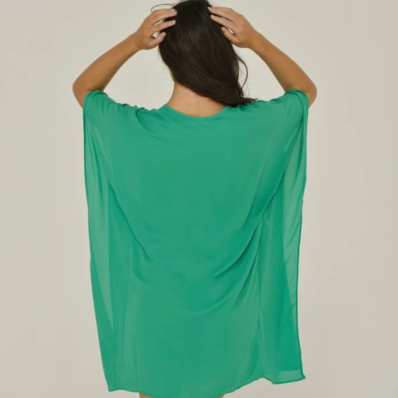 Beach Coverup |  Caftan Tunic with V-Neck | Beach Dress | Tunic Dress | NWT - Picture 5 of 5